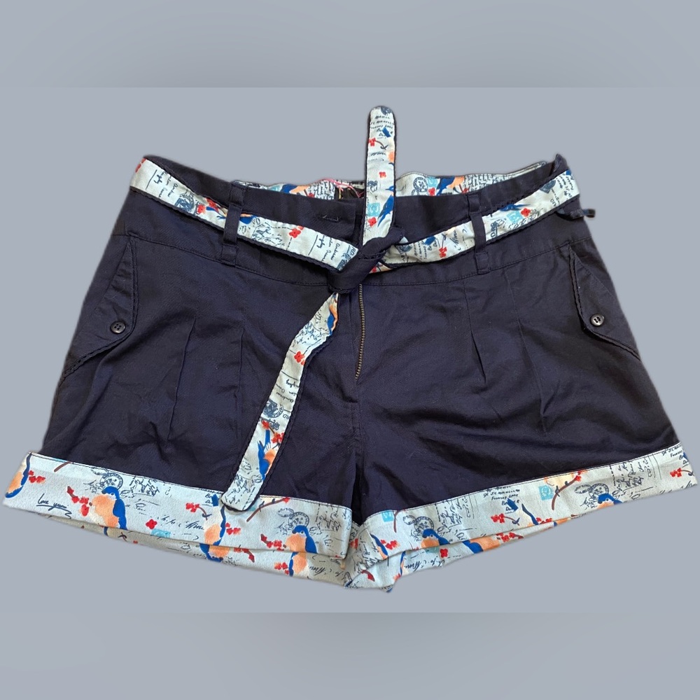 💙Yumi Kim Pippi Shorts Navy Belt NWT 10